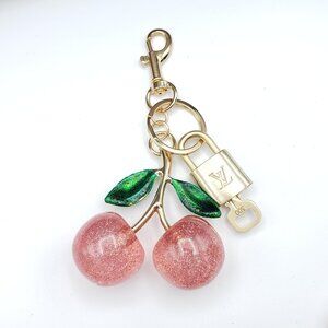 Authentic Louis Vuitton Lock & Key with Unbranded Apple Charm, Keychain